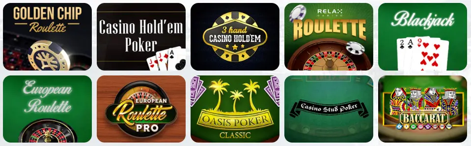 Giochi da tavolo al FullSlot New Casino